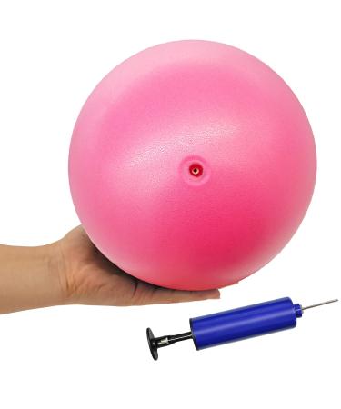 QISHOP Mini Pilates Exercise Ball for Yoga,Small Bender Ball, Pilates,Core Training and Physical Therapy, Improves Balance Home & Gym & Office with Pump Pink 6 inch