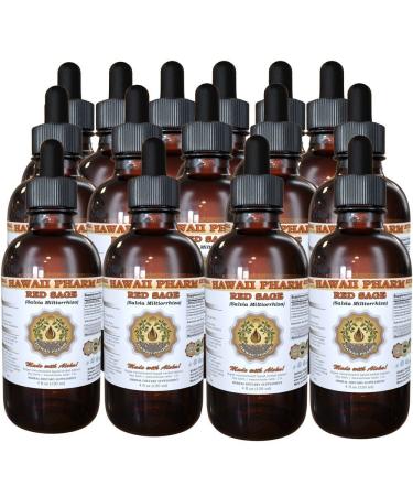 Hawaii Pharm Red Sage (Salvia Miltiorrhiza) Liquid Extract Tincture Herbal Supplement Made in USA 4 fl.oz (120ml)