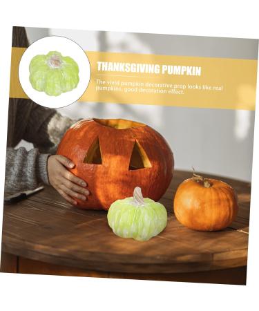HOLIDYOYO 3pcs Pumpkin Decoration Autumn Rustic Pumpkin Desk Topper Figurines for Outdoors Fake Pumpkin Thanksgiving Day Pumpkin Ornament Decorative Pumpkin Ceramics Window Gift Greenx3pcs 13X13CMx3pcs - Buy Online on GoSupps.com