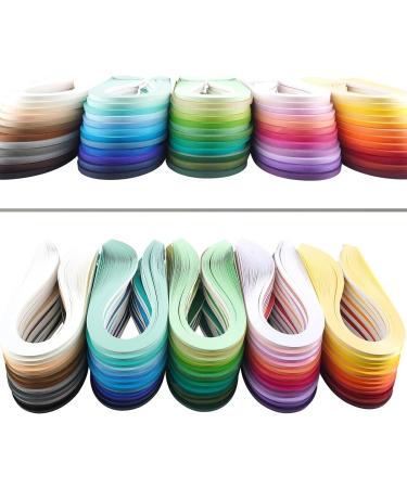 JUYA Single Color Paper Quilling Strips Set - 60 Colors, 39cm Length, 100 Strips per Pack, 5mm Width - Buy Online on GoSupps.com