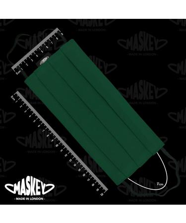 Washable 3-Layer Green Cotton Face Mask | Made in UK, London | Washable Over 100 Times - Buy Online on GoSupps.com