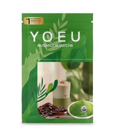 180g/5pack Organic Matcha Mushroom Superfood Powder - Japanese Ceremonial Grade Matcha + 12 Functional Mushrooms for Focus & Immune Boost 6.35 Ounce (Pack of 5)