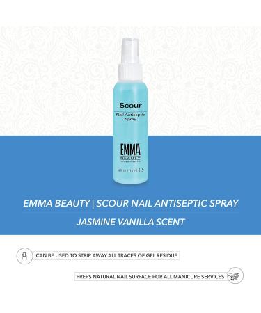 EMMA Beauty Scour Nail Antiseptic Cleanser - 12+ Free Formula, Vegan & Cruelty-Free - 4 oz - Buy Online on GoSupps.com