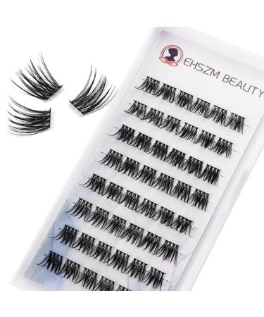 EHSZM BEAUTY Lash Clusters Individual Lashes Looks Like Extensions  48pcs 10mm Only Natural Diy Eyelash Extension At Home Wispy C Curl Cluster Lashes Thin Band & Soft  (Natural Style) Natural-48pcs C-10mm