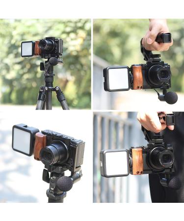 UURig ZV1 Camera Cage for Sony ZV-1 - Filmming Accessories with Arri Locating, Cold Shoe Extension, Wooden Handle Grip - Ideal for Vloggers & Content Creators - Buy Online on GoSupps.com