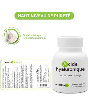 Hyaluronic acid - 100 mg/120 vegetable capsules - 90% minimum purity - a natural component that fights against skin aging and joint problems - Buy Online on GoSupps.com