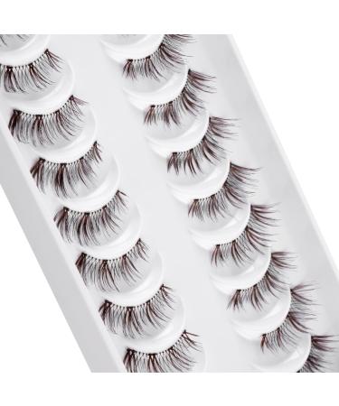 3D False Eyelashes - Handmade Natural Look Fluffy Strip Lashes | 10 Pair Multipack - Buy Online on GoSupps.com