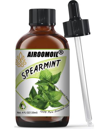 Spearmint Essential Oil Natural Skincare Shampoo Soap Aromatherapy Diffuser & Outdoors Oil with Premium Glass Dropper 4 Fl Oz