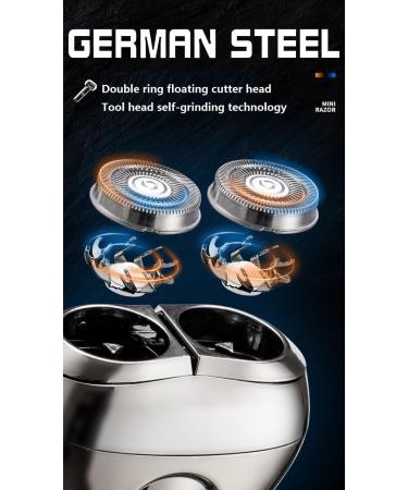 Men's electric razor portable mini razor small smart beard knife dry and wet available USB charging a gift for dad's boyfriend (Night Black) - Buy Online on GoSupps.com