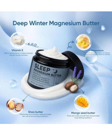WAESKI Deep Winter Magnesium Butter for Sleep - Magnesium Butter with Bitter Orange Clary sage Ginger Cardamom Nighttime Magnesiumlotion for Leg Foot 4oz - Buy Online on GoSupps.com