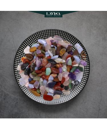Buy Lavisa Drum Stones | 100% Natural Healing Gemstones for Water Treatment | Halbedelstein Mixture | Mineral Stones (320g) | Enhance Your Gem Water - Buy Online on GoSupps.com