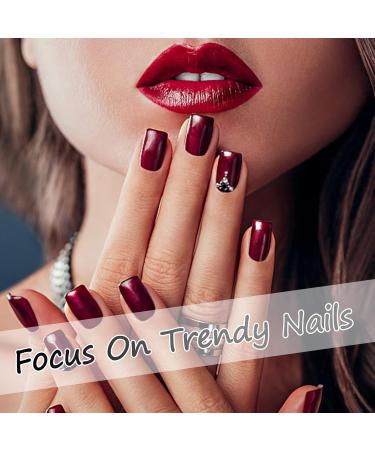 24Pcs Short French Green Press on Nails with Glue - Elegant Square False Nails for Women & Girls | Glossy Acrylic, Full Cover Stick on Nails - Style 7 - Buy Online on GoSupps.com