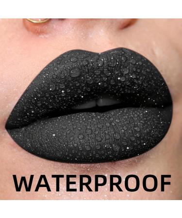 Waterproof black lipstick Gothic waterproof gloss - Long-lasting black lip gloss for parties outdoor events festive occasions everyday wear evenings out - Buy Online on GoSupps.com