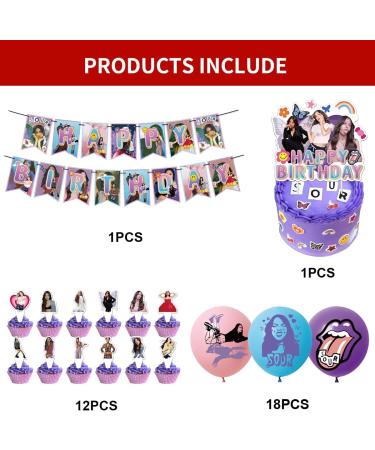 Olivia Birthday Decorations Olivia Party Supplies Including Banner Balloons Cake Topper and Cupcake Toppers - Buy Online on GoSupps.com