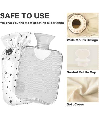 Space Planet Hot Water Bottle 2L | BPA-Free Large Hot Water Bag with Cover | Pain Relief for Cramps - Buy Online on GoSupps.com