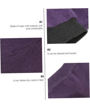 HAPINARY 5 Pairs Moisturizing Socks Heel Sleeves Feet Lotion Slipper Socks Silicone Gel Foot Lotion Cracked Heel Socks Summer Socks Gel Sock Anti Slip Socks Foot Protector Purple Cotton - Buy Online on GoSupps.com