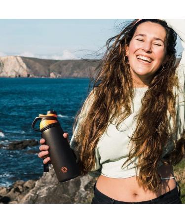 FJBOTTLE Stainless Steel Sport Drinking Bottle - BPA-Free Leak-Safe Magnetic Lid - 1L 800ml 600ml 400ml - Ideal Bike & Fitness Water Bottle for Kids & Adults - Buy Online on GoSupps.com
