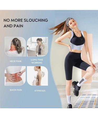 Posture Corrector for Women - Invisible Back Brace for Pain Relief | Hunchback Straightener (Gray Large 35-41 Inch - Buy Online on GoSupps.com