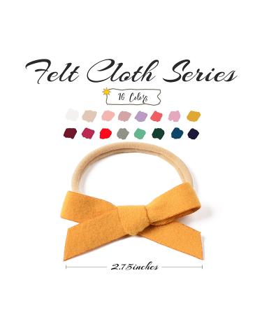 16PCS Baby Nylon Headbands Hair Bow Elastics for Girls | Infant Toddler Kids Hairbands - Buy Online on GoSupps.com