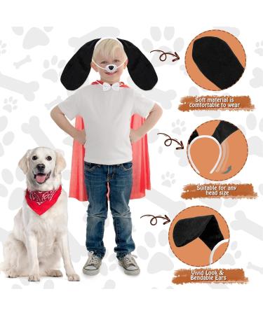 Hifot 5-Piece Puppy Dog Costume Set | Headband Ears Tail & Fake Nose for Adults & Kids | Perfect Party Decoration Accessories - Buy Online on GoSupps.com