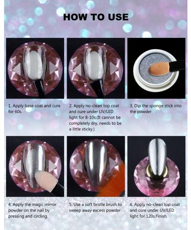 Buy Gold Silver Chrome Nail Powder | Holographic Metallic Glitter for Art & Manicure | International Shipping - Buy Online on GoSupps.com