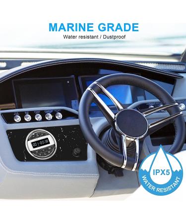 Waterproof Bluetooth Marine Boat Radio Receiver - HD LCD Display, AM/FM Tuner, MP3, AUX-in, USB, EQ - Marine Gauge Stereo System - Buy Online on GoSupps.com