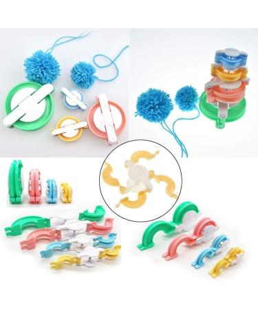 Yarn Ball Winder Kit with Accessories - Hand-Operated Swift Fiber String Wool Winder Machine for Family | Includes 4 Pompom Makers, 10 Knitting Stitch Markers, Needles, and Scissors - Buy Online on GoSupps.com