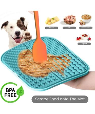 Buy Q line Losing Mat for Dogs - Light Blue & Purple Lickmate - Strong Suction Cups Spatula & Brush - Slow Feeder (Pack of 2) - International Shipping Available - Buy Online on GoSupps.com