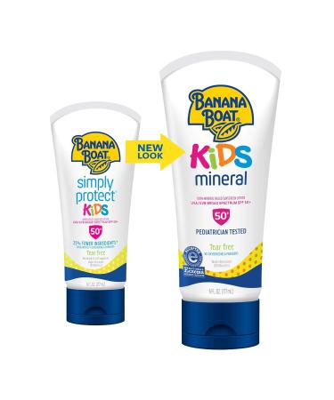 Banan Boat Kids Mineral Sunscreen Lotion SPF 50 Twin Pack 6oz - Tear-Free & Broad Spectrum Protection - Pack of 2 - Buy Online on GoSupps.com