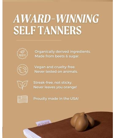 Peta Jane Dark Tanning Mousse | Sunless Self-Tanner Lightweight Organic Natural Streak-Free Finish | Not Sticky | 7oz Brown - Buy Online on GoSupps.com