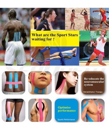 Xemz Breathable Elastic Sports Tape Therapeutic Muscle Self Stick Stretch Tape Roll Waterproof Wrist Ankle Knee Shoulder Pain Relief Tape Athletic Training Room Supplies for Sprain Swelling Rose - Buy Online on GoSupps.com