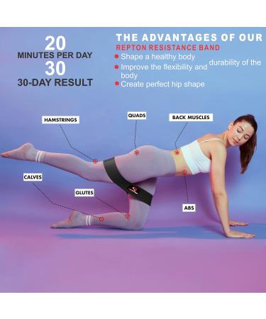 3 Sets Resistance Bands for Glutes, Hips, and Legs | Non-Slip Booty Bands for Home Gym Workout | Ideal for Fitness, Yoga, Pilates | Physio Resistant Loop in Black | Women and Men - Buy Online on GoSupps.com