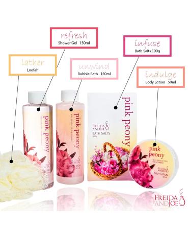 Pleasantly Fragrant Peony Spa Set for Women - Luxury Bath & Body Gift Basket - Buy Online on GoSupps.com