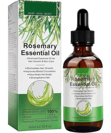  Sloane Rosemary Hair Oil - Pure Essential Oil for Rosemary Hair - Organic Rosemary Oil 2.02 FL oz Pure and Natural Nourishes Scalp Stimulates Hair Growth - Buy Online on GoSupps.com