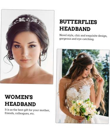 VINTORKY Headband Rhinestone Headdress Bride Wedding Headdress Girl's Headdress Simple Headdress Bridesmaid Headdress Butterflies Headdress Crystal Headdress - Buy Online on GoSupps.com