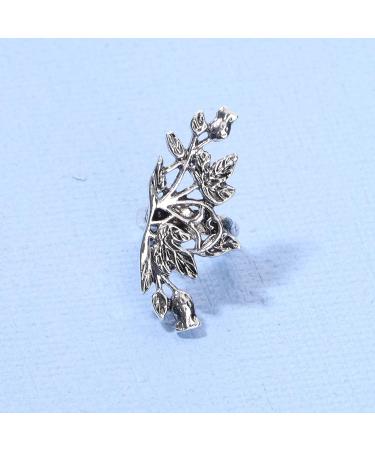 Boho Leaf Earcuff Earrings - Silver Leaf No Piercing Ear Cuffs for Women & Girls | Simple Helix Cartilage Crawler Jewelry - Buy Online on GoSupps.com