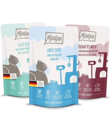 Mjamjam Mix Package II - Premium Wet Cat Food 12-Pack (1.5kg) | Chicken Cattle & Heart Bundle - Buy Online on GoSupps.com