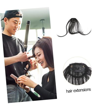 POPETPOP Piece Scisors Scissors Clip in Hair Bangs Brown Wig with Bangs Black Ponytail Wig Human Hair Clip in Extensions French Hair Pin Cosplay Curtain Upper Clip Bang Clip Miss Tassel medium Black - Buy Online on GoSupps.com