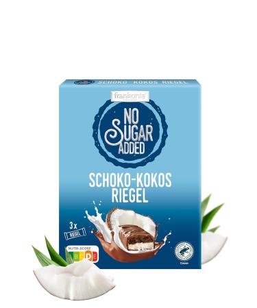 Frankonia No Sugar Added Chocolate-Coconut Bars - 100g (3x33g) | Healthy Snack | International Shipping - Buy Online on GoSupps.com