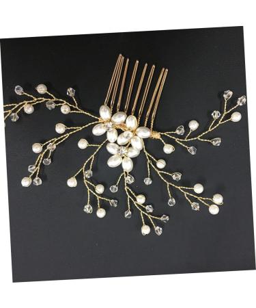 Ipetboom Bridal Headpiece Women Hairpin Bridal Wedding Tiara Wedding Hair Comb Crystal Headpiece Wedding Headpiece Bride Hair Accessories Pearl Bridal Tiara - Buy Online on GoSupps.com