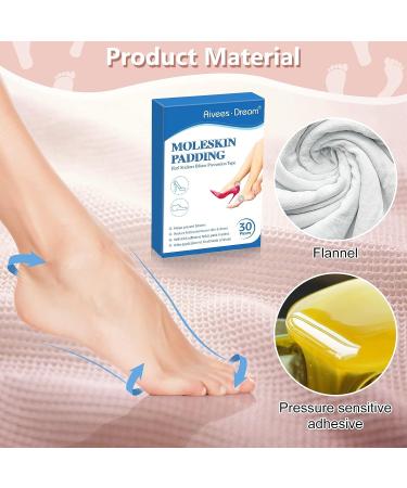 30 Sheets Moleskin Tape for Blister Prevention - Hiking Foot Protection Pads - Buy Online on GoSupps.com
