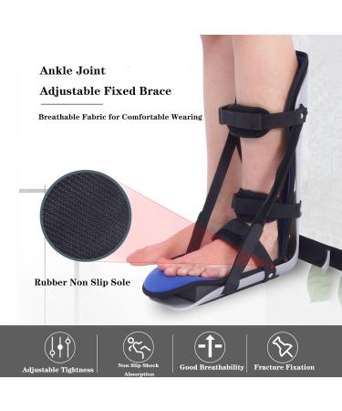 Plantar Fasciitis Night Splint Ankle Stabilizer Brace - Comfortable Adjustable Orthopedic Support for Drop Foot - Buy Online on GoSupps.com