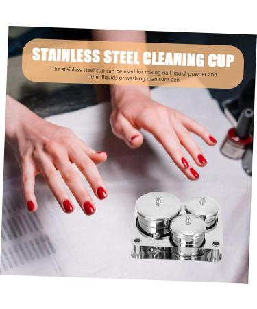Gogogmy Stainless Steel Mixing Cup Set for Acrylic Nails & Manicure Accessories | Nail Art Storage & Cleaning Tools - Buy Online on GoSupps.com