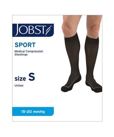 Jobst sport running stockings - sports compression for women and men - helps to improve blood circulation - soft light and breathable cool black s