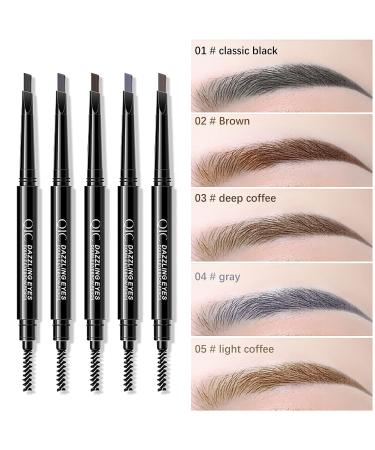 Professional Makeup Eyebrow Pencil | Stay & Me Waterproof Micro Brow Pencil with Brush | Vegan Durable Dual-Ended Brow Tool - Buy Online on GoSupps.com