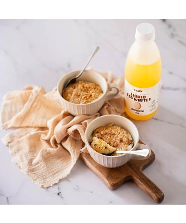  HSN HSN Liquid Egg Whites | Pack of 6 x 970 ml | 1 Box 32 Pasteurised Whites | European Hens | Liotized Best Preservation | No Additives | Non-GMO Vegetable Gluten Free - Buy Online on GoSupps.com