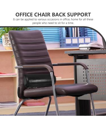 TEHAUX Lumbar Roll for Chair Memory Foam Back with Elastic Strap 3D Back Roll Lumbar Support Black - Buy Online on GoSupps.com