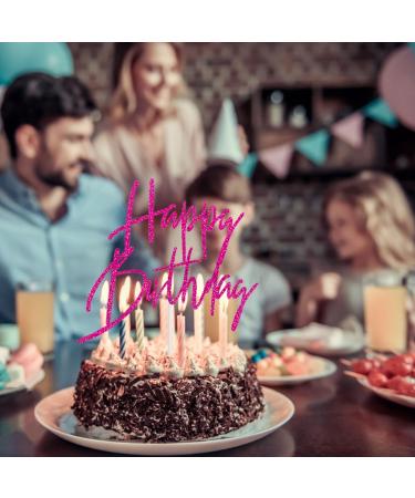 10Pcs Happy Birthday Cupcake Toppers rose red Glitter with Happy Birthday Letter Cake Topper Decoration for Birthday rose red Theme Party (Rose Red) - Buy Online on GoSupps.com