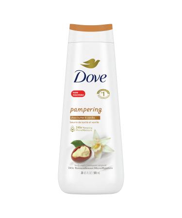 Dove Body Wash Pampering Shea Butter & Vanilla for Renewed  Healthy-Looking Skin Gentle Skin Cleanser with 24hr Renewing MicroMoisture 20 oz Shea Butter & Warm Vanilla 22 Fl Oz (Pack of 1)