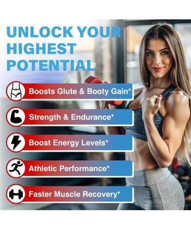 Creatine Monohydrate Gummies for Women - Vegan Pre-Workout Energy & Recovery with Taurine & B6 5000 mg Berry Flavor (120 Gummies - Buy Online on GoSupps.com